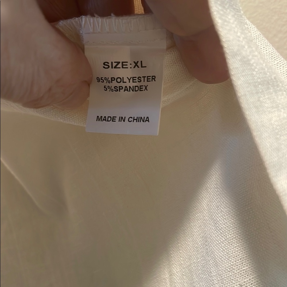 Source Unknown Ivory Textured Button Down Shirt - image 3